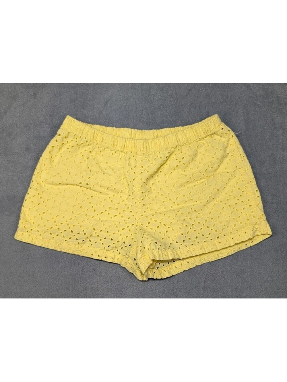 Polo Ralph Lauren Girls Size 10 Yellow Eyelet Shorts Cotton Lined Preppy Summer